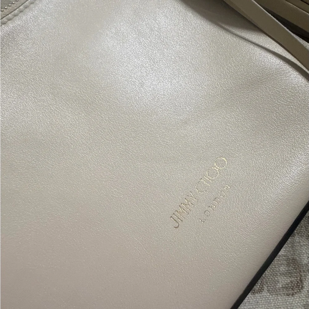 Jimmy Choo Cream Shoulder Bag with Tassel - Picture 3 of 7